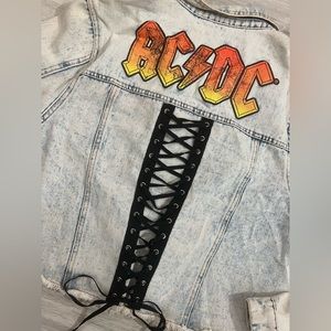 AC/DC Denim Lace-Up Jacket